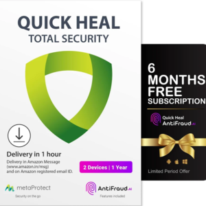 Quick Heal Total Security | Windows PC/Laptop | 1 User, 1 Year